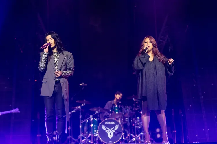 家家（右）擔任麋先生演唱嘉賓。相信提供