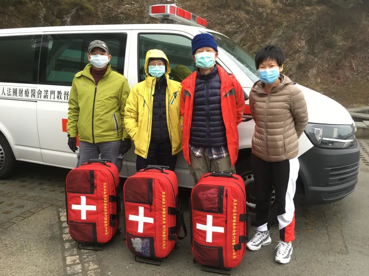 花蓮北區四大醫院輪值合歡山雪季醫療勤務。花蓮縣政府提供