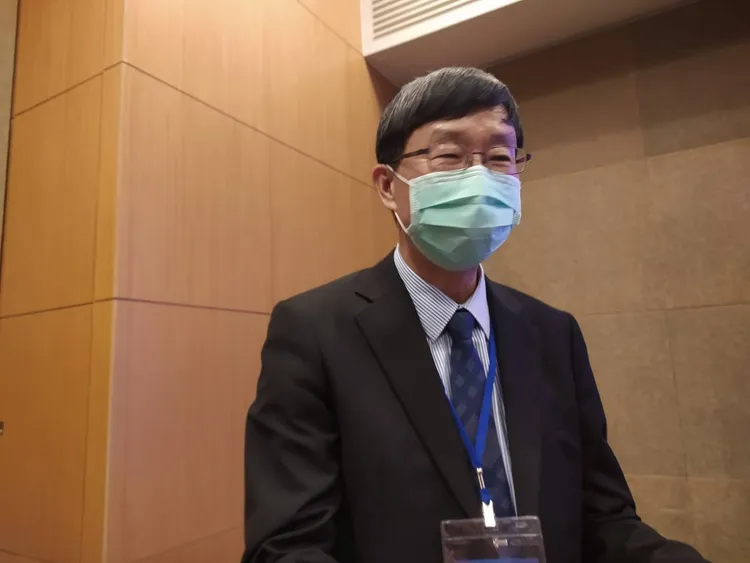 中鋼構今召開法說會，圖為中鋼構陳火坤董事長。許麗珍攝