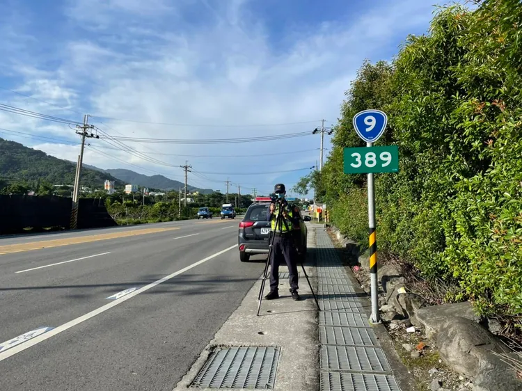 台東南迴線連假期間將有警方不定時路邊測速。大武分局提供