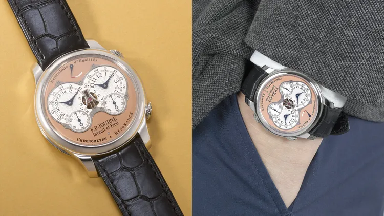 Chronomètre à Résonance 20周年鉑金腕錶，估價約867萬元台幣。品牌提供