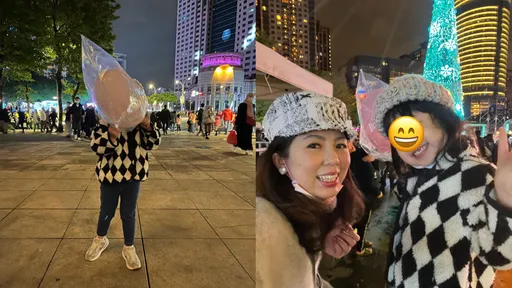 新北耶誕城棉花糖要價3位數字 美女律師買給女兒!時事梗自嘲:要開課了