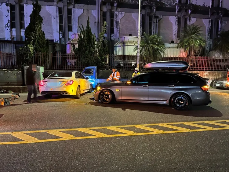 車禍現場。中壢警分局提供