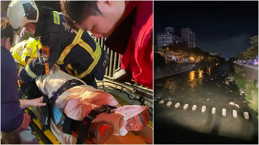 台中女遭急流沖走 警消追1公里救到人