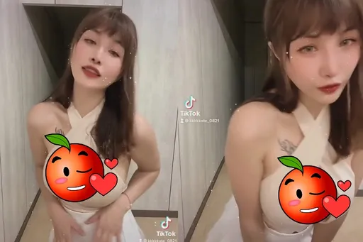 JKF女郎胸前中空跳叮叮噹 34E美胸狂晃網喊:婷婷不要停!