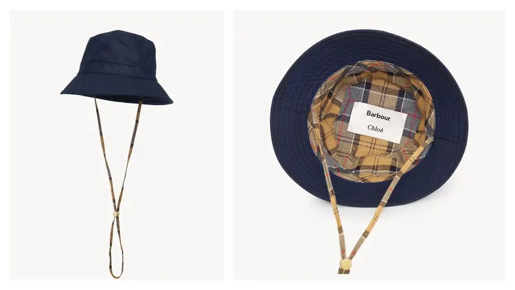 Chloé x Barbour聯名漁夫帽，1萬4300元。品牌提供