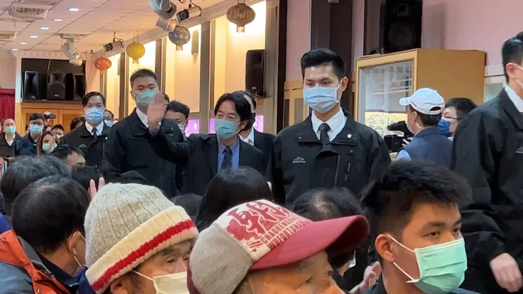 賴清德今日南下到南投，尋求南投縣黨員的支持。田兆緯攝