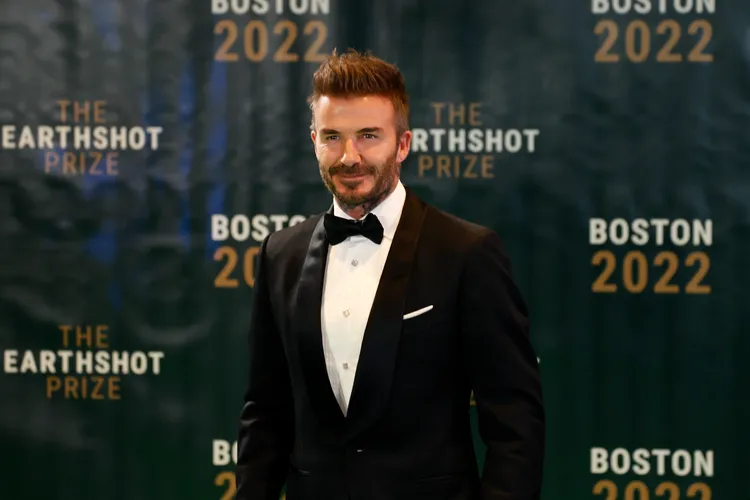 前英格兰代表队长、传奇球星贝克汉David Beckham。美联社