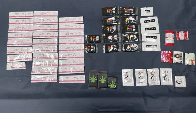 警方查獲的毒品。翻攝畫面