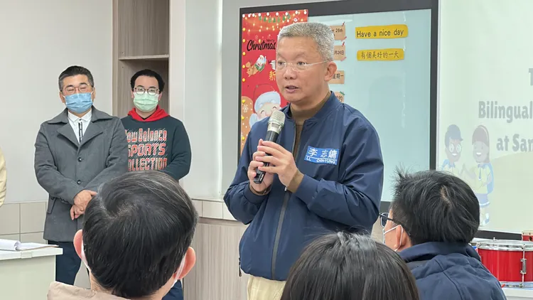 三星鄉長李志鏞希望雙語教育紮根，成為三星未來與國際接軌重要助力。林泊志攝