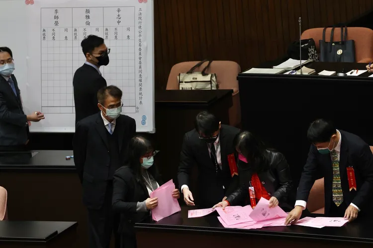 立法院會行使公平會人事同意權投票。林林攝