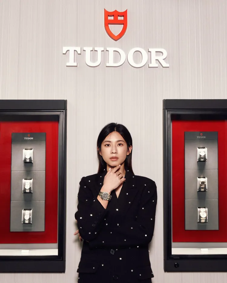 趙岱新受瑞士帝舵表之邀，體驗品牌全新台北101概念店。品牌提供