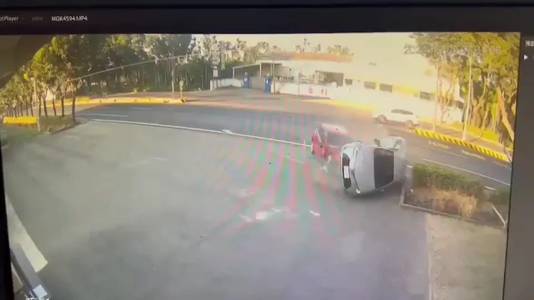 撞擊瞬間。警方提供