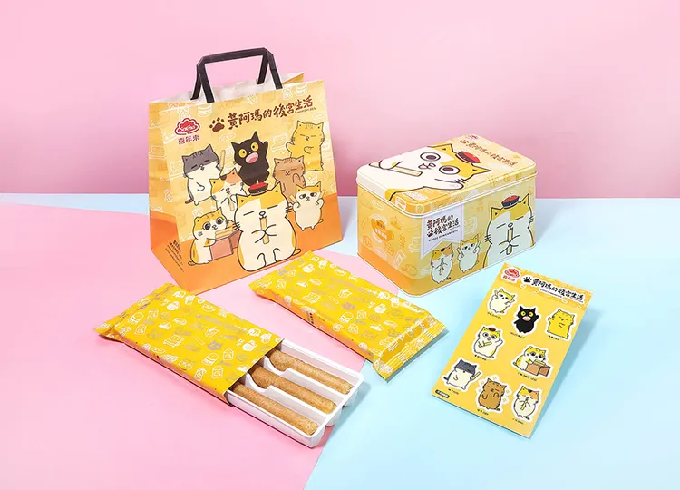 喜年來X黃阿瑪的後宮生活原味蛋捲禮盒。業者提供