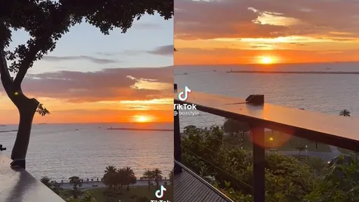 這邊夕陽好美喔! 留言告訴我到底是哪裡啊