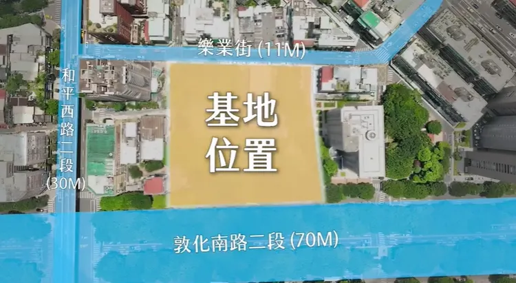 該案基地位於敦南商圈。翻攝國家住都中心資料