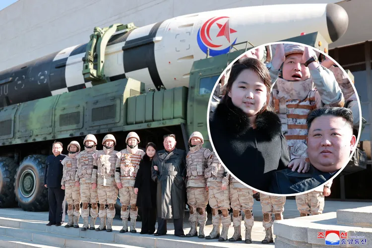 金正恩攜愛女在重要場合露面，傳承意味濃厚。路透社