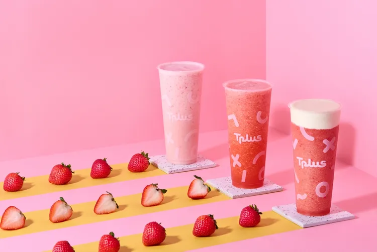 因應充滿戀愛氛圍的聖誕節，繼光香香雞中山旗艦店也推出TPLUS冬季限定草莓新品。業者提供