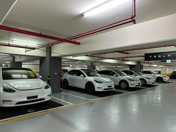 目前交車的Model Y多以白色為主。業者提供