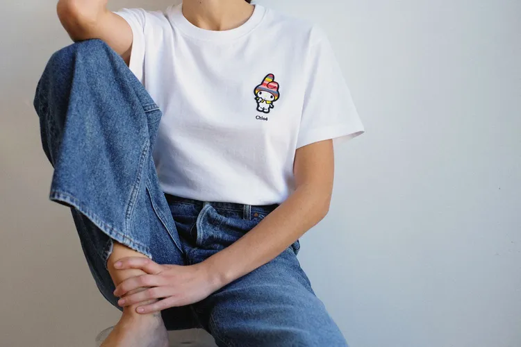 Chloé MyMelody農曆年限定聯名T恤白色款，1萬5600元。品牌提供