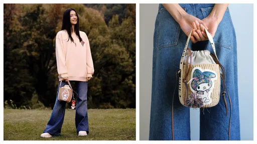 My Melody換紅兜帽變身時尚小兔 林允俏拎夯包迎新年