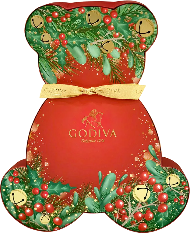 聖誕巧克力小熊禮盒7顆裝，售價1580元，GODIVA。業者提供