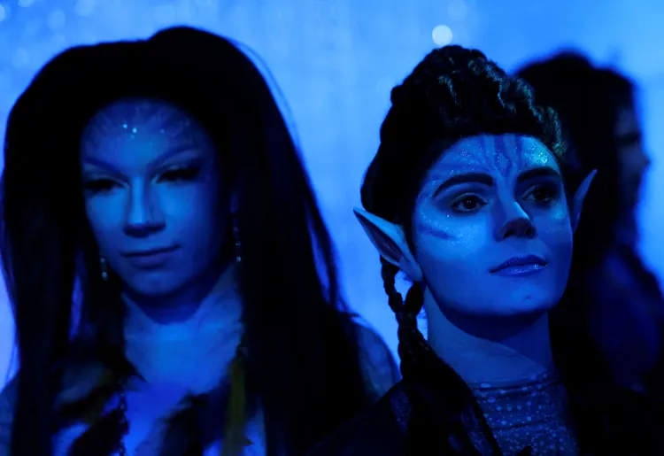 阿凡達的熱情影迷。路透社