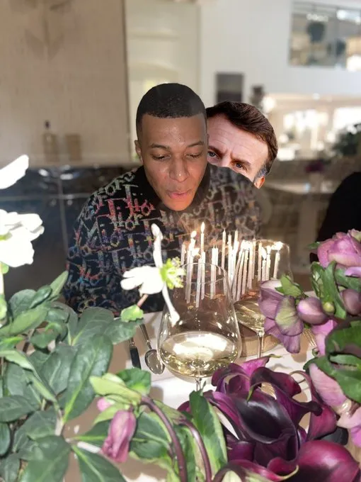 網友貼出惡搞圖。翻攝穆巴佩推特/@KMbappe