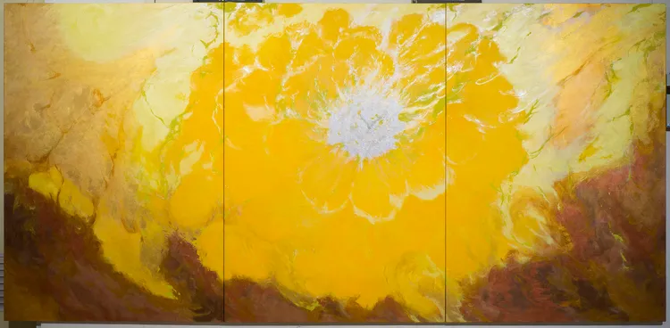 鄭瓊娟老師畫作《氳》。新竹市政府提供