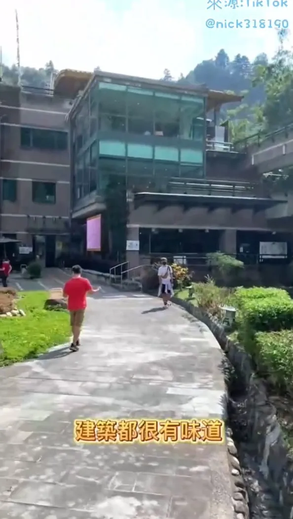 谷關溫泉公園有免費泡腳池，有兩池，大池是純溫泉水，小池裡有溫泉魚哦！TikTok@nick318190 提供
