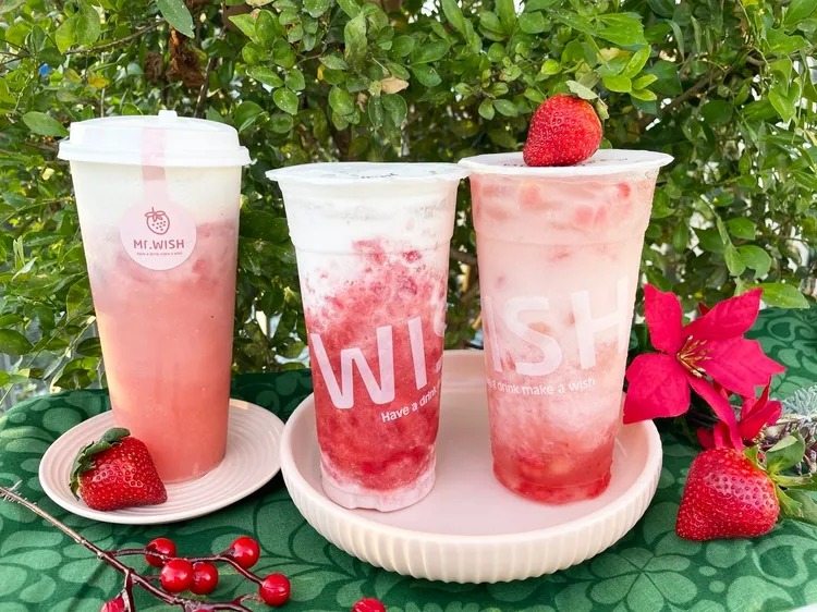 新用戶於Uber Eats外送平台點購Mr.Wish「草莓厚奶」中杯，即享買1送1優惠。業者提供