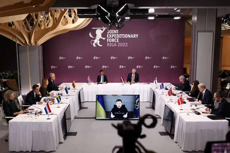 歐洲國家「遠征軍聯合部隊」（JEF）19日在拉脫維亞首都里加舉行領袖峰會。路透社