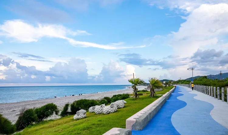 折返點吉野石羊及兩潭自行車道。花蓮縣政府提供