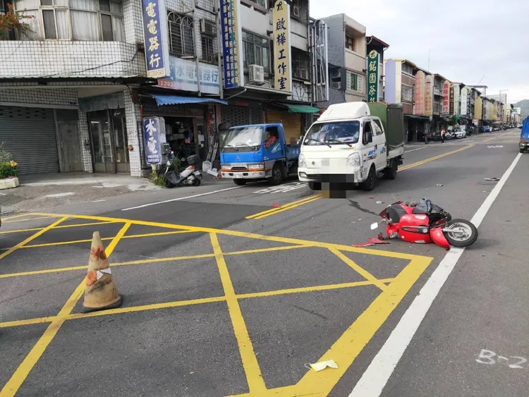 車禍發生路口。讀者提供