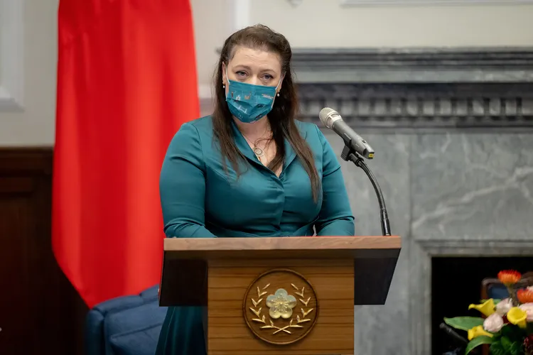 柯恩詩說，台灣是英國堅實的朋友。總統府提供