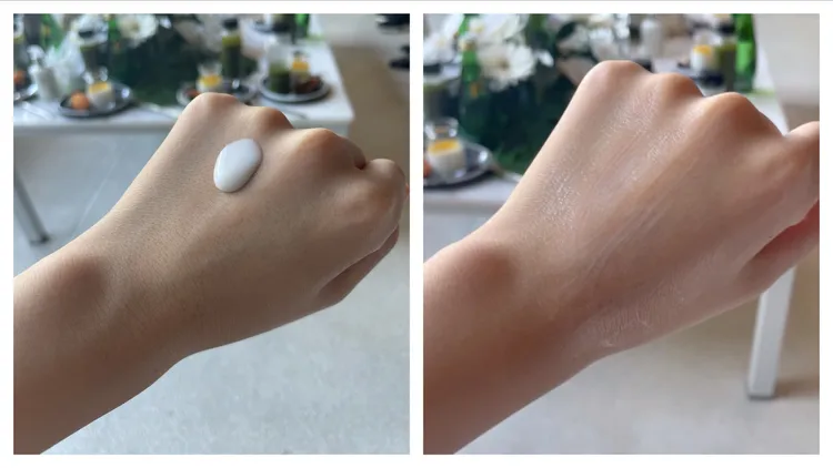 其質地清爽，抹上手後會呈現高級的微霧光澤。張家玲攝