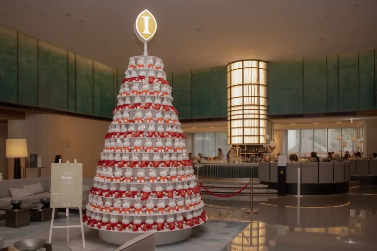 高雄洲際酒店已於大廳佈置米飛兔聖誕樹。高雄洲際酒店提供