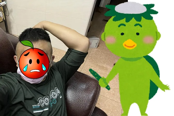 這次從「清朝人」變成「河童」了。翻攝爆怨公社