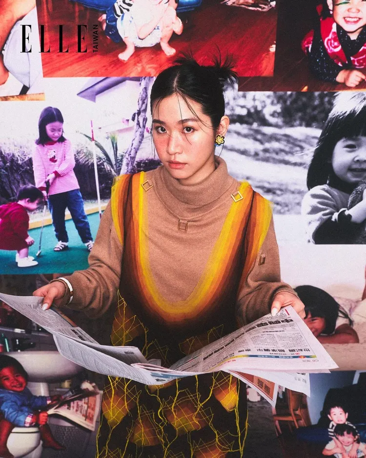 Olivia某些角度神似歌手9m88。翻攝elletaiwan IG