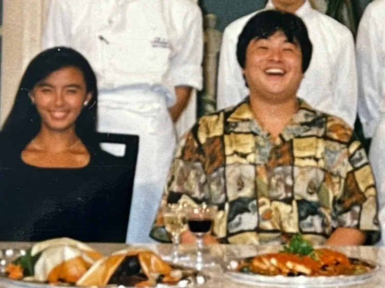 渡邊徹（右）年輕時胖嘟嘟。翻攝渡邊徹IG