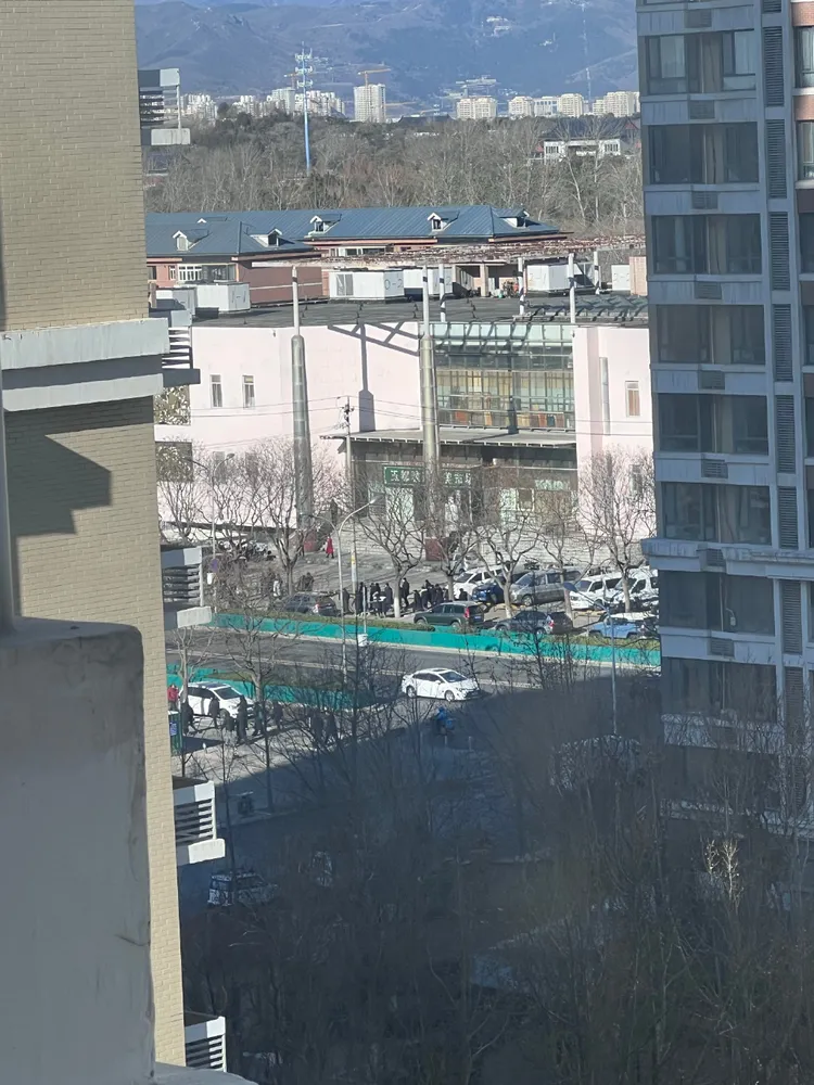 網友表示從沒在八寶山附近見到這麼多人。翻攝微博