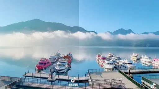 他曝沒遊客的日月潭　美景如壯麗山水畫