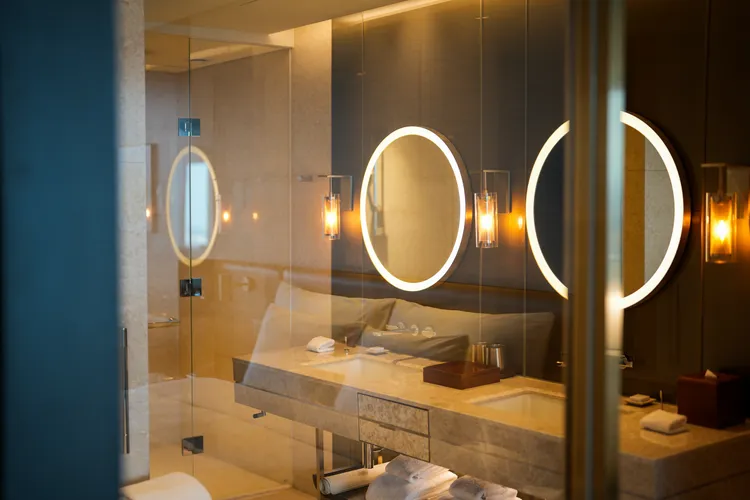 最基礎的房型也配備雙人洗手檯。田欣雲攝