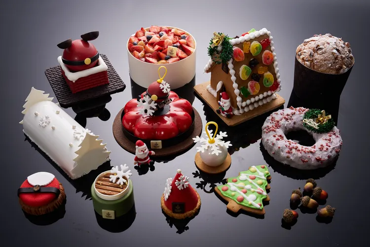 品頌坊烘焙坊聖誕節推出多款濃厚節慶感的聖誕節甜點。JR東日本大飯店 台北提供