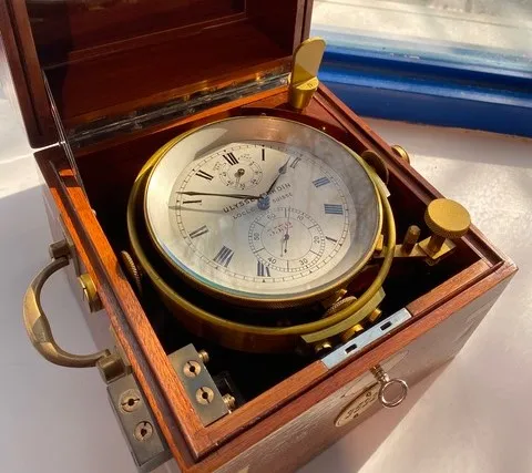 超罕見|雅典錶古董航海天文鐘 現身寶鴻堂鐘表台北旗艦店