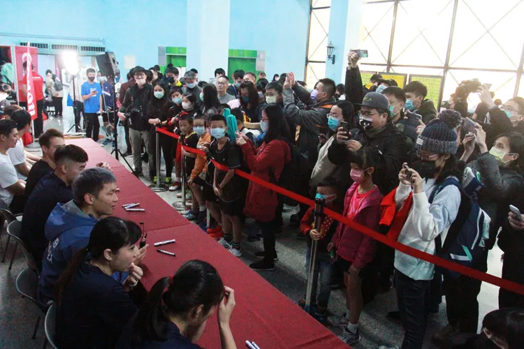 球員簽名會熱鬧非凡。Yonex提供