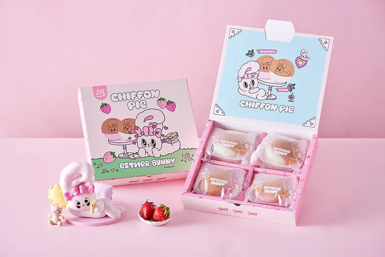 Esther Bunny艾絲樂小兔雪燒奶油蛋糕禮盒，原價750元/盒，特價680元/盒、1497元3/盒、2394元/6盒。業者提供
