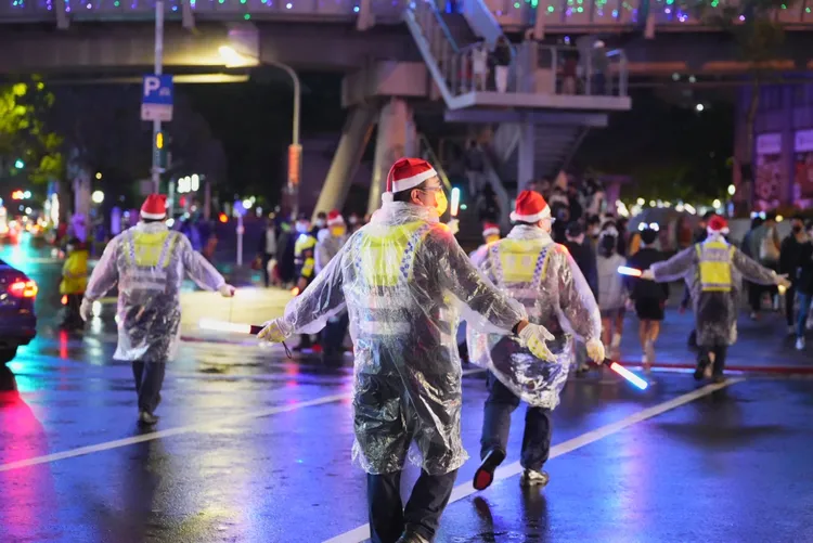 警方執行耶誕城勤務。警方提供