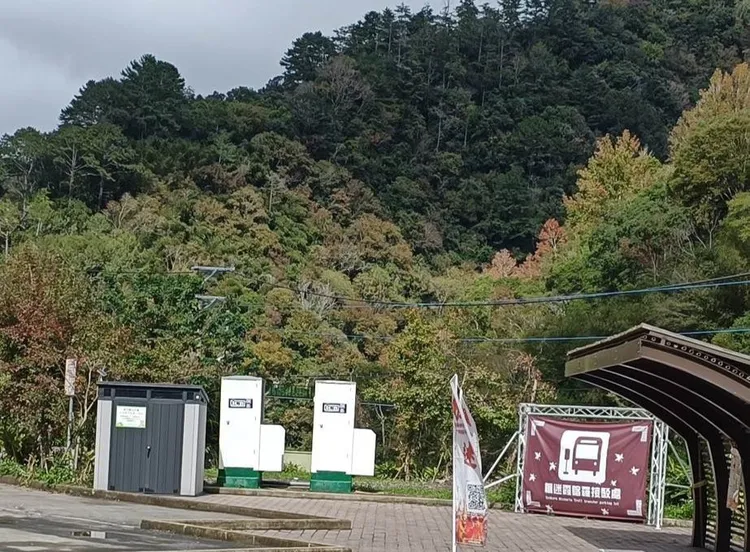 由於太陽露臉，樹梢結冰皆已融化。民眾提供