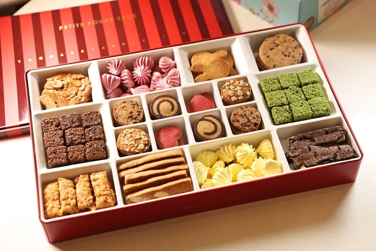 網羅14款經典手工點心的「一口餅乾分享禮盒」，售價1290元。翁玉信攝